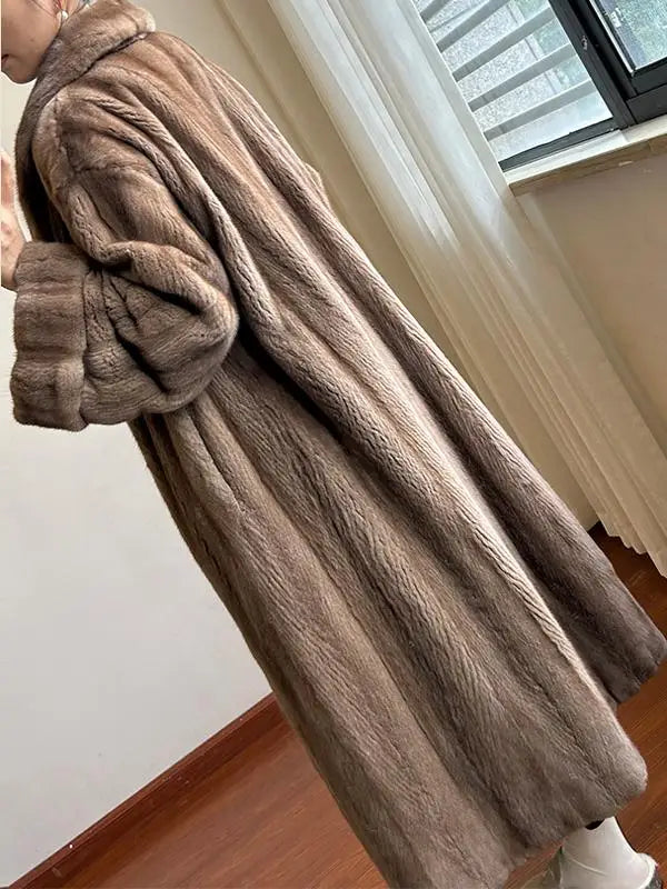 Natural mink Fur Coat Women Luxury Long Fur Jacket Winter New in Outerwears High Quality Womans Clothing шуба женская 2025