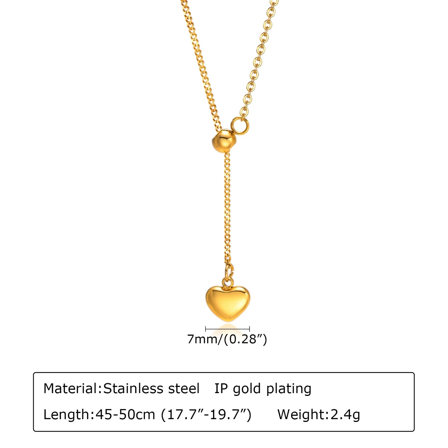 Gold Plated Lariat Necklace