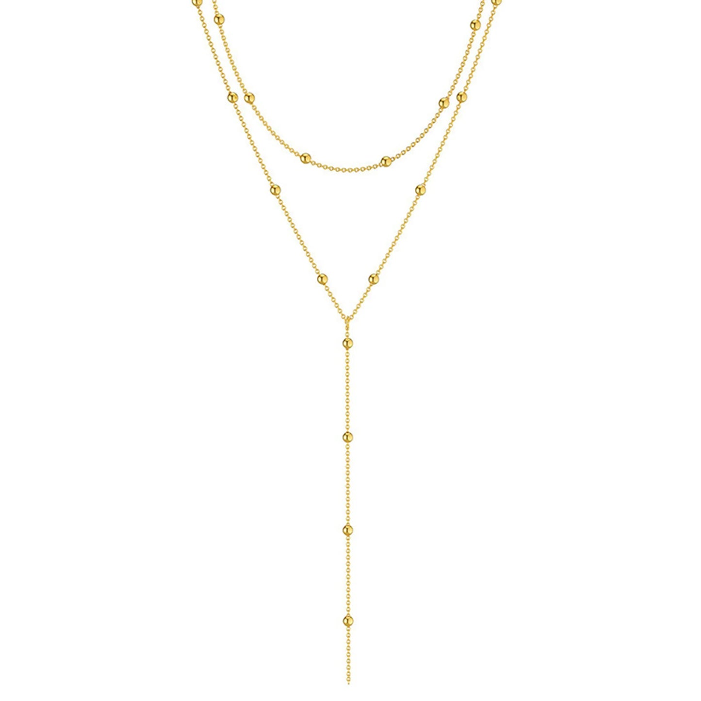 Gold Plated Lariat Necklace