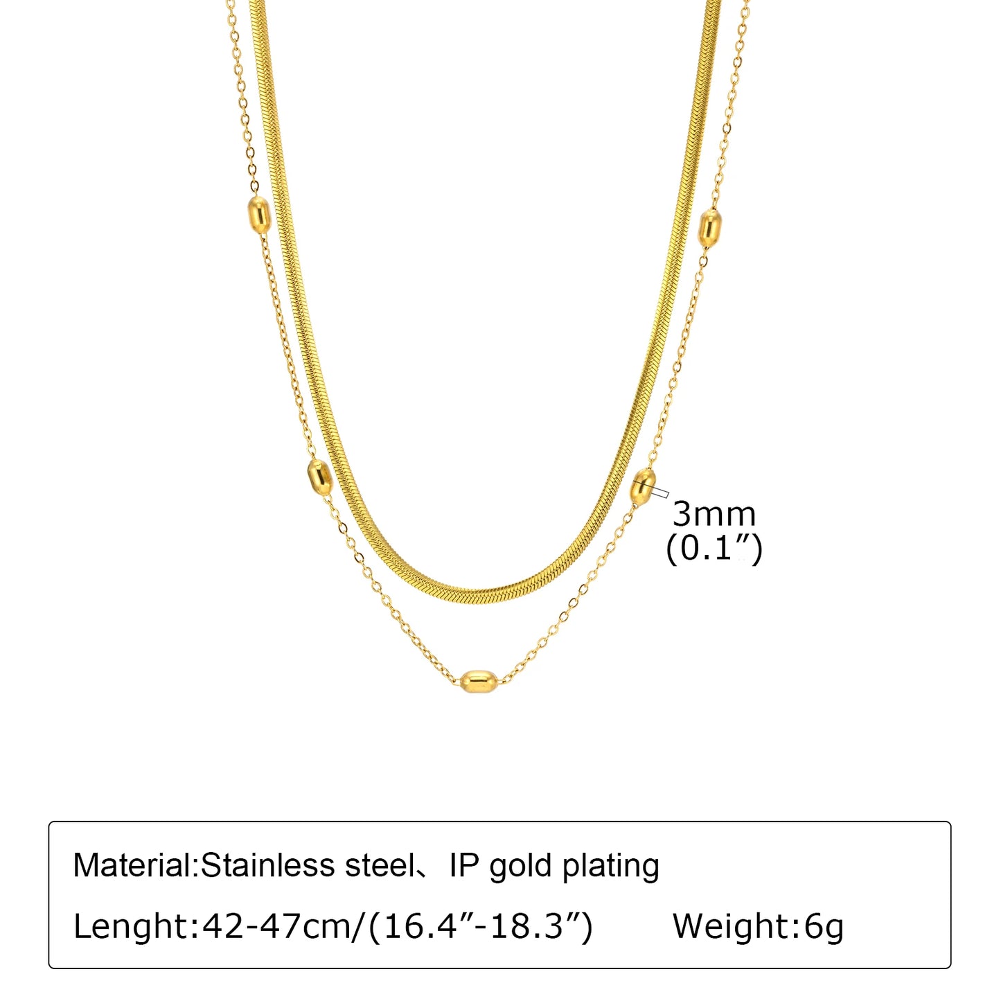 Gold Plated Lariat Necklace